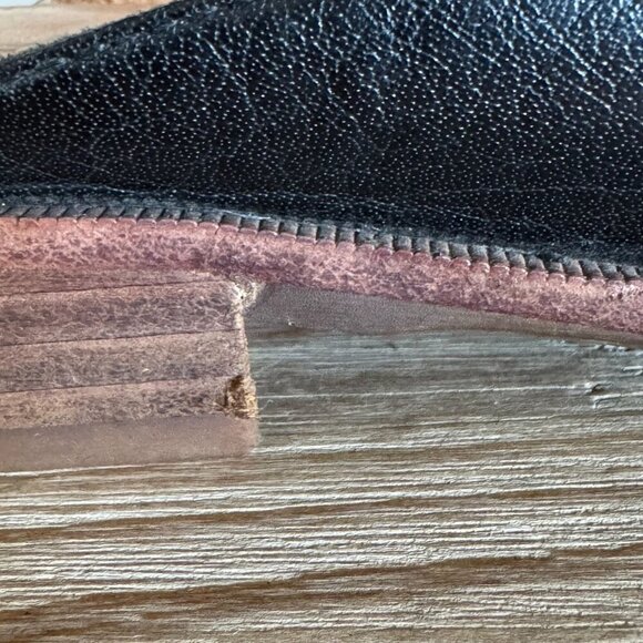 Madewell The Frances Black Leather Almond Toe Slip On Flat Loafer Mule Size 8.5 - Picture 15 of 15